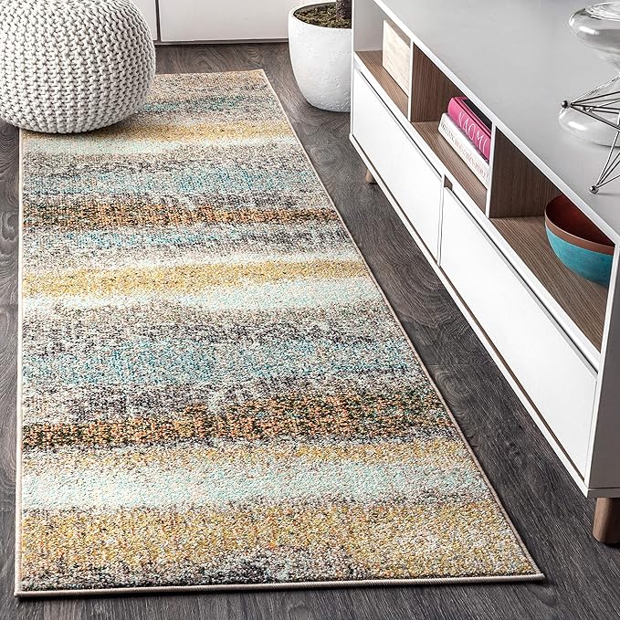 JONATHAN Y Modern Abstract Vintage Cream/Yellow Runner Rug, 2x8, Contemporary POP, Transitional, Easy-Cleaning for Living Room, Bedroom, Kitchen, Pet Friendly, Non-Shedding (CTP105A-28)
