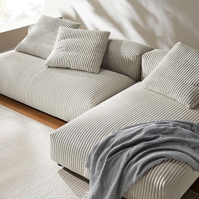 Modway Solace Sectional, Oversized, Almond
