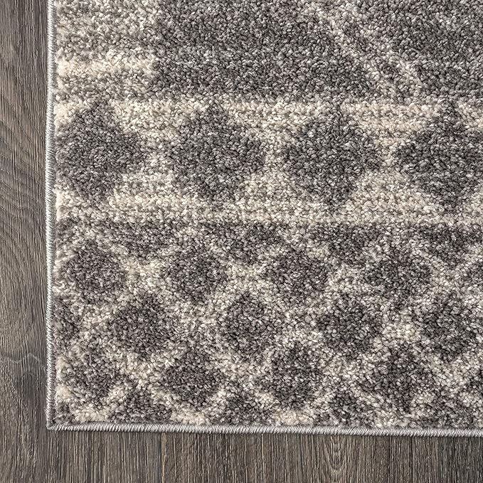 JONATHAN Y Amir Moroccan Beni Souk Gray/Cream Indoor Area Rug, 5x8, Bohemian, Scandinavian, Easy-Cleaning for Living Room, Bedroom, Kitchen, Pet Friendly, Non-Shedding (MOH200C-5)