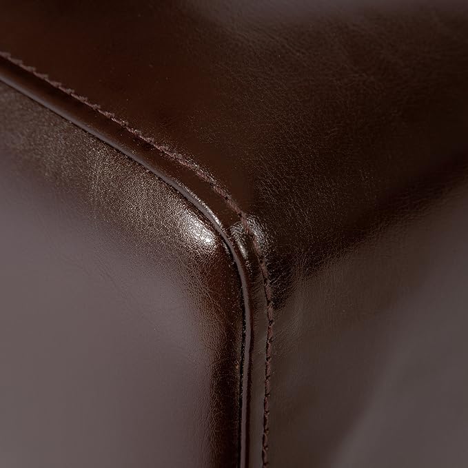 Christopher Knight Home Emilia Chocolate Brown Leather Dining Chairs (Set of 2)