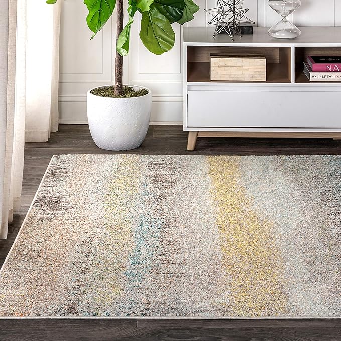 JONATHAN Y Modern Abstract Vintage Cream/Yellow Indoor Area Rug, 3x5, Contemporary POP, Transitional, Easy-Cleaning for Living Room, Bedroom, Kitchen, Pet Friendly, Non-Shedding (CTP105A-3)