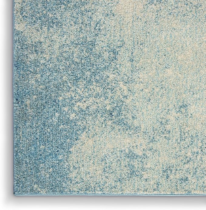 Nourison Passion Navy/Light Blue 1'10'' x 2'10'' Area-Rug, Modern, Abstract, Easy-Cleaning, Non Shedding, Bed Room, Living Room, Dining Room, Kitchen, (2' x 3') (Pack of 2)