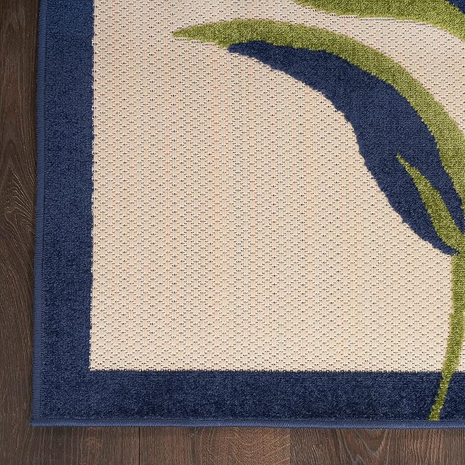 Nourison Home Aloha Multicolor 2'3" x 10' Area Rug - Easy Clean, Non Shedding, Bed Room, Living Room, Dining Room, Kitchen (10' Runner)