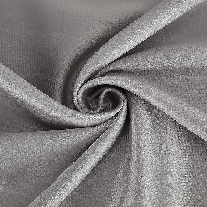 Sun Zero Nordic 2-pack Theater Grade Extreme 100% Blackout Grommet Curtain Panel Pair, 52" x 63", Silver