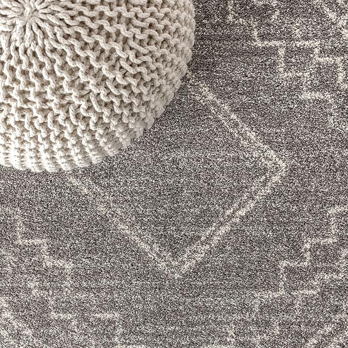 JONATHAN Y Amir Moroccan Beni Souk Gray/Cream Runner Rug, 2x20, Bohemian, Scandinavian, Easy-Cleaning for Living Room, Bedroom, Kitchen, Pet Friendly, Non-Shedding (MOH200C-220)