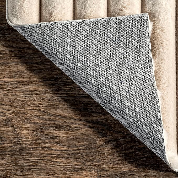 Nuloom SuperiorWash Collection Kai Beige, 7'6" x 9'6", Fluffy and Cozy, High Traffic, Stain Resistant, Easy Clean, Durable Washable Area Rug for Bedroom, Living Room, Dining, Den, Foyer, Entryway