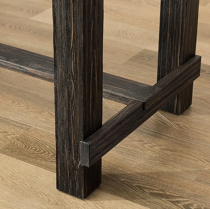 Roundhill Furniture Lotusville Antique Rectangular Wood Bar Height Dining Table