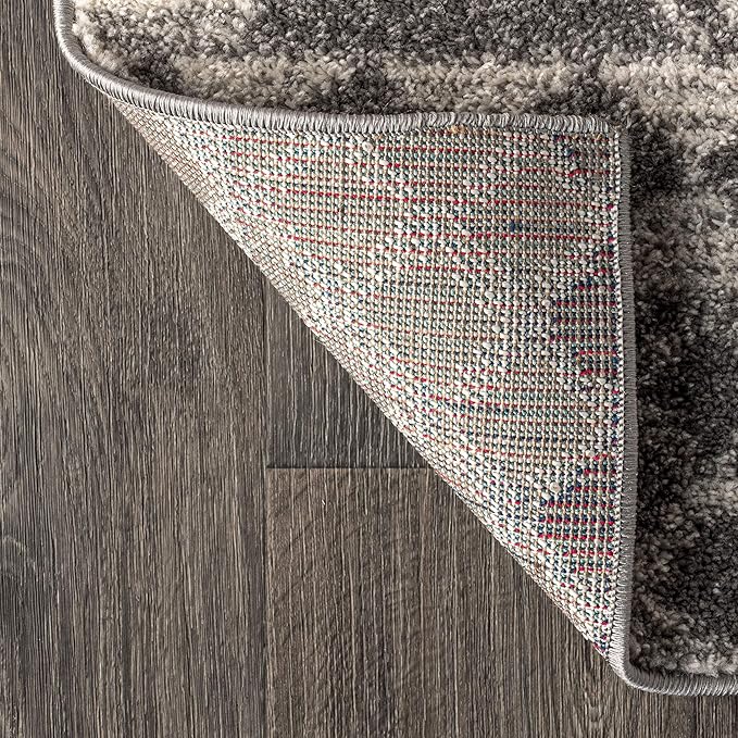 JONATHAN Y Amir Moroccan Beni Souk Gray/Cream Runner Rug, 2x14, Bohemian, Scandinavian, Easy-Cleaning for Living Room, Bedroom, Kitchen, Pet Friendly, Non-Shedding (MOH200C-214)
