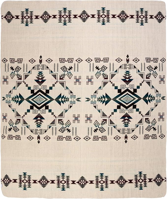 QISU Wool Blanket Throw | Large, Beautiful, Warm, Handmade in Ecuador by Local Artisans |94″ x 78″|Ultra-Soft, Hypoallergenic & Breathable | Non-Itchy or Scratchy Fabric (Jacamars Green)