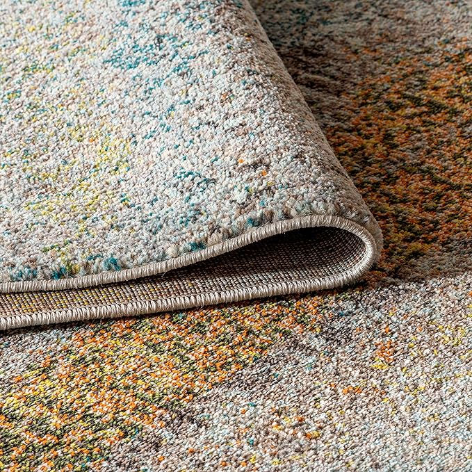 JONATHAN Y Modern Abstract Vintage Cream/Yellow Runner Rug, 2x8, Contemporary POP, Transitional, Easy-Cleaning for Living Room, Bedroom, Kitchen, Pet Friendly, Non-Shedding (CTP105A-28)