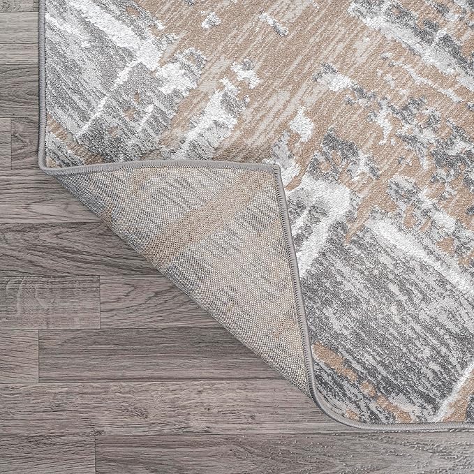JONATHAN Y Slant Abstract Beige/Gray Indoor Area Rug 3X5 ft, Modern for Living Room, Bedroom, Kitchen, Office, Easy-Cleaning, High Traffic, Pet-Friendly, Non-Shedding SOR201C-3
